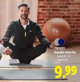 Lidl Crivit hoodie met rits aanbieding