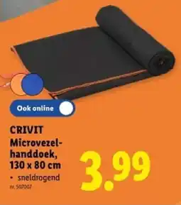 Lidl Crivit microvezel handdoek aanbieding