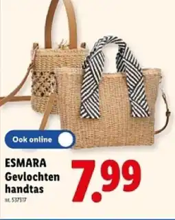 Lidl Esmara gevlochten handtas aanbieding