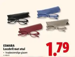 Lidl Esmara leesbril met etui aanbieding