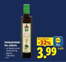 Lidl Primadonna bio olijfolie aanbieding