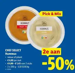 Lidl Chef select hummus aanbieding