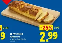 Lidl Le patissier appelcake aanbieding