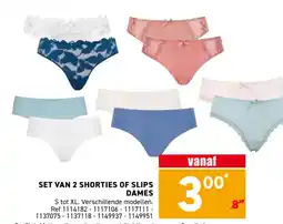 Trafic Set van 2 shorties of slips dames aanbieding
