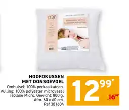 Trafic Hoofdkussen met donsgevoel aanbieding