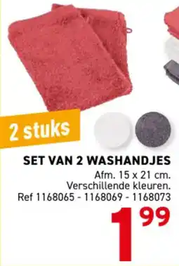 Trafic Set van 2 washandjes aanbieding