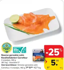 Carrefour Market Noorse gerookte zalm Kwaliteitsketen Carrefour aanbieding