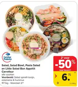 Carrefour Market Salad, Salad Bowl, Pasta Salad en Little Salad Bon Appétit Carrefour aanbieding