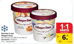 Carrefour Market Roomijs in pot Häagen-Dazs aanbieding