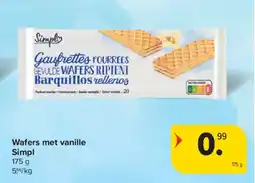 Carrefour Market Wafers met vanille Simpl aanbieding