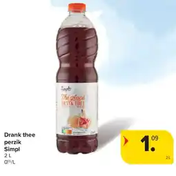 Carrefour Market Drank thee perzik Simpl aanbieding