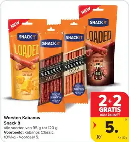 Carrefour Market Worsten Kabanos Snack !t aanbieding