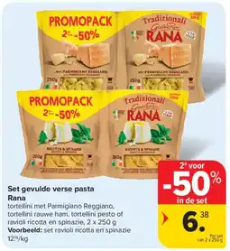 Carrefour Market Set gevulde verse pasta Rana aanbieding