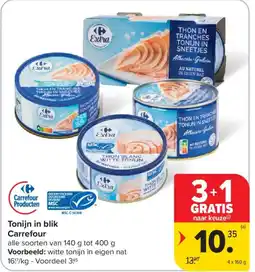 Carrefour Market Tonijn in blik Carrefour aanbieding