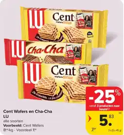 Carrefour Market Cent Wafers en Cha-Cha LU aanbieding