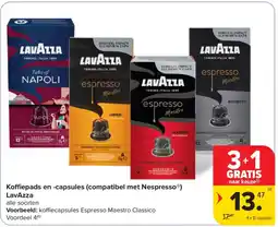 Carrefour Market Koffiepads en -capsules compatibel met Nespresso LavAzza aanbieding