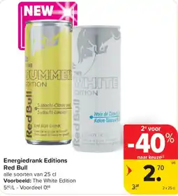 Carrefour Market Energiedrank Editions Red Bull aanbieding