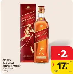 Carrefour Market Whisky Red Label Johnnie Walker aanbieding