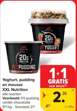 Carrefour Market Yoghurt, pudding en mousse XXL Nutrition aanbieding