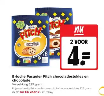Jumbo Brioche Pasquier Pitch chocoladestukjes en chocolade aanbieding
