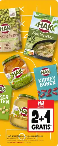Jumbo Hak groenteconserven en appelmoes aanbieding