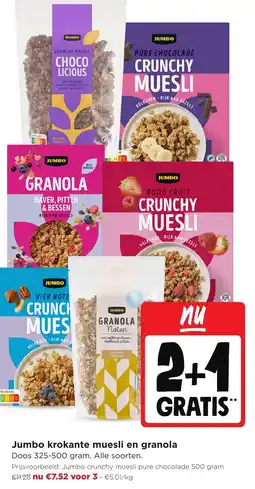 Jumbo Jumbo krokante muesli en granola aanbieding
