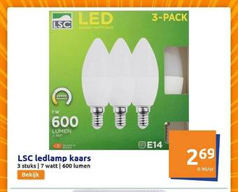 Action Lsc Ledlamp Kaars aanbieding