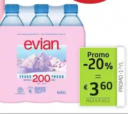 BelBev Evian aanbieding