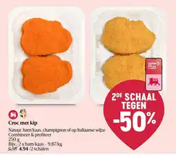AD Delhaize Croc met kip aanbieding