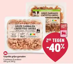 AD Delhaize Gepelde grijze garnalen aanbieding