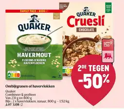 AD Delhaize Ontbijtgranen of havervlokken aanbieding