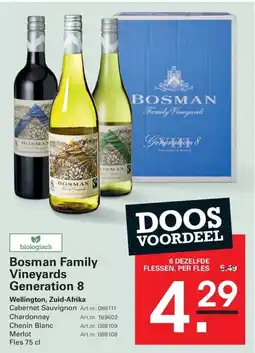 Sligro Bosman bosman family vineyards generation 8 aanbieding