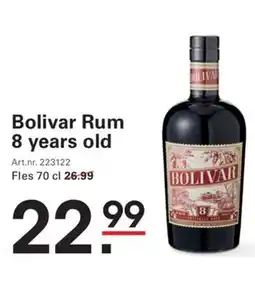 Sligro Bolivar rum 8 years old aanbieding
