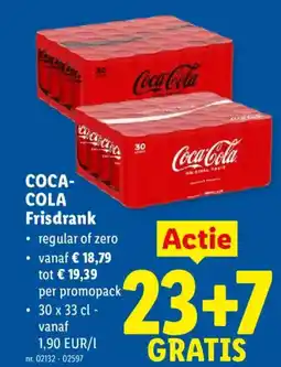 Lidl Coca- cola frisdrank aanbieding