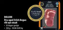 Lidl Delixe dry aged irish angus rib eye steak aanbieding
