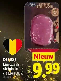 Lidl Deluxe limousin striploin aanbieding