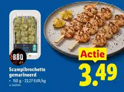 Lidl Scampibrochette gemarineerd aanbieding