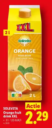 Lidl Solevita orange fruit drink xxl aanbieding
