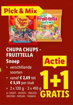 Lidl Chupa chups - fruittella snoep aanbieding