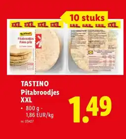 Lidl Tastinos pitabroodjes xxl aanbieding