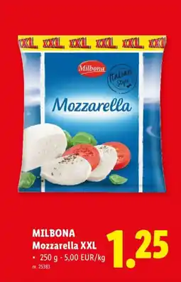 Lidl Milbona mozzarella xxl aanbieding