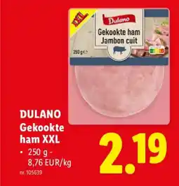 Lidl Dulano gekookte ham xxl aanbieding