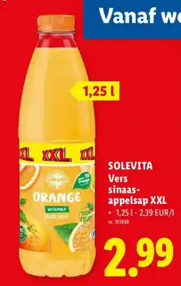 Lidl Solevita vers sinaasappelsap xxl aanbieding