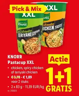 Lidl Knorr pastacup xxl aanbieding