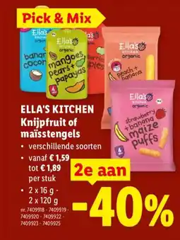 Lidl Ella's kitchen knijpfruit of maïsstengels aanbieding