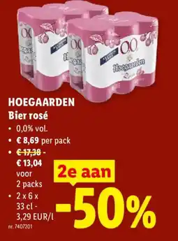 Lidl Hoegaarden bier rose aanbieding
