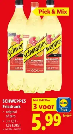 Lidl Sweppes frisdrank aanbieding