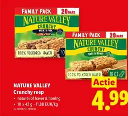 Lidl Nature valley crunchy reep aanbieding