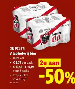 Lidl Jupiler alcoholvrij bier aanbieding