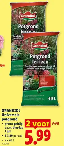 Lidl Grandiol universele potgrond aanbieding